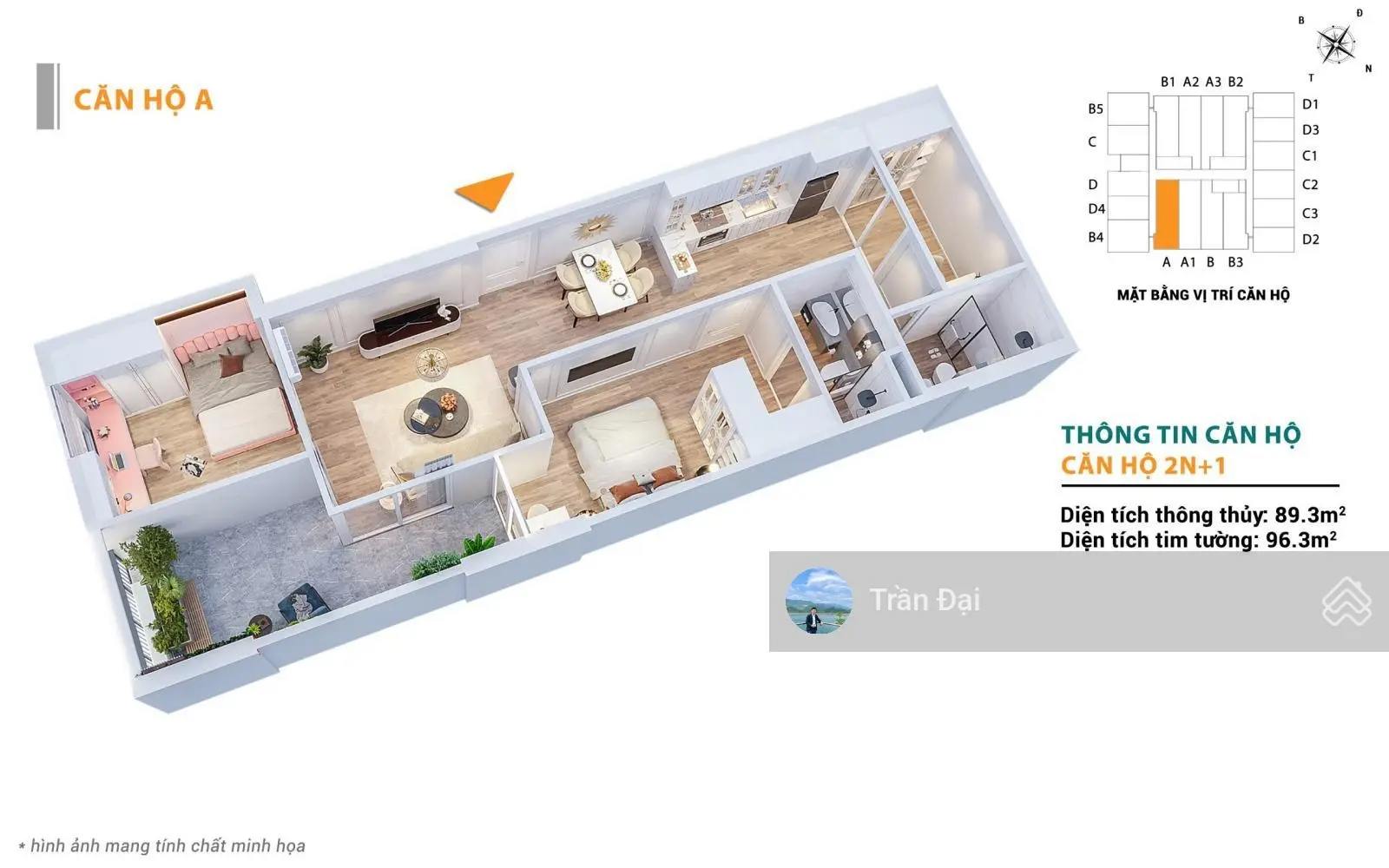 Hàng hiếm: Căn hộ trung tâm TP Bắc Giang - 2PN + 1 (89.3m2) chỉ với 730 triệu-Nhận nhà tháng 1/2025