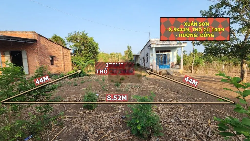 Bán 8.6m đường xóm Cây Me, cách Mỹ Xuân - Ngãi Giao 1.5km, Xuân Sơn.