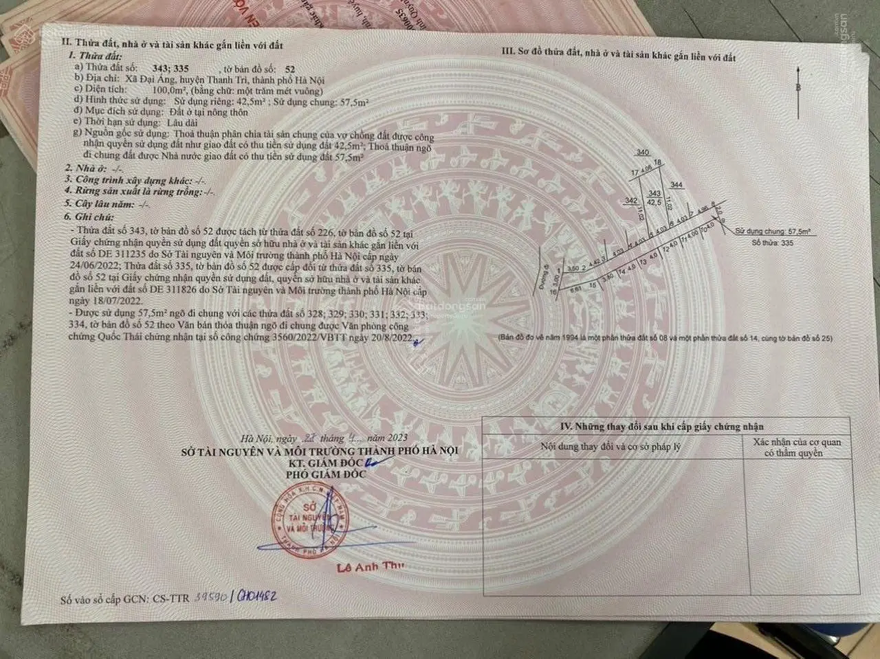 Đại Áng, Thanh Trì em có mấy lô sổ đỏ, vị trí đẹp diện tích từ 40m2 giá từ 1,8 tỷ