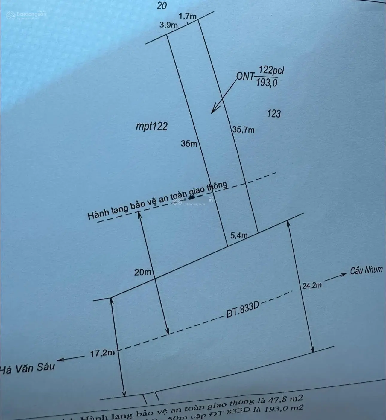 193m2 đất thổ cư mặt tiền nhựa Mỹ Bình, Tân Bình, Tân Trụ, Long An