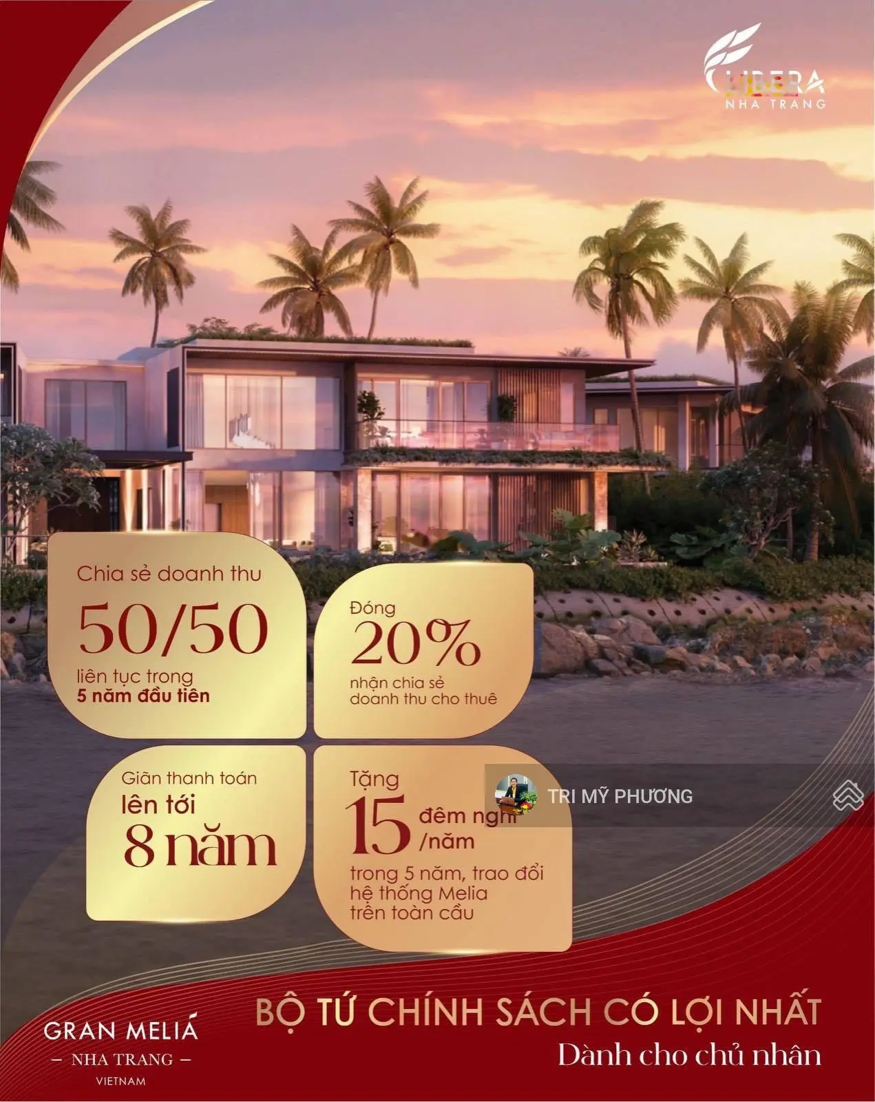 Chỉ 98 triệu/m2 sở hữu ngay dinh thự biển 6sao Gran Melia - Nha Trang - đầu tiên và duy nhất ở ĐNA