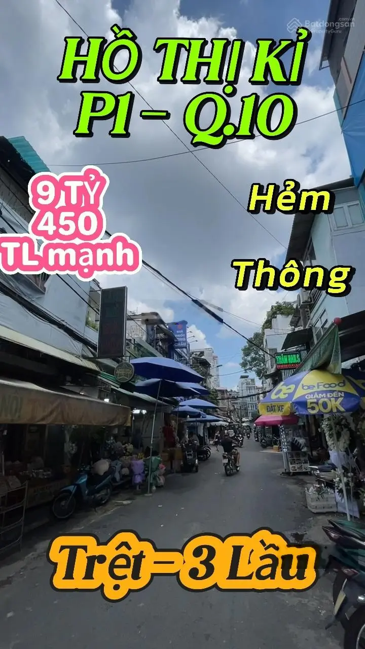 Nhà 4 tầng hùng vương - trung tâm q.10 - gần chợ hoa hồ thị kỷ chỉ 9 tỷ 450 sổ hồng riêng