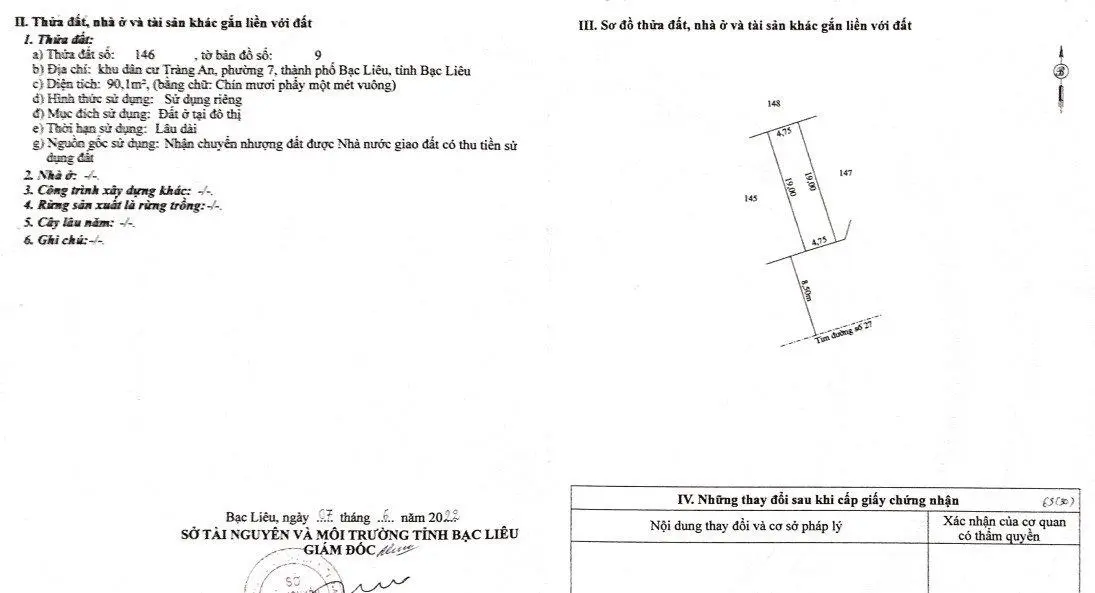 Bán 2 lô đất nền góc 184m2 Quốc Lộ 1A, P7, TP Bạc Liêu