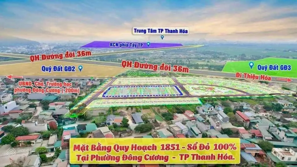 CHÍNH CHỦ CẦN BÁN GẤP LÔ LK 100M2, MB 1851 ĐÔNG CƯƠNG, FULL SỔ ĐỎ, KHÔNG PHẢI XÂY
