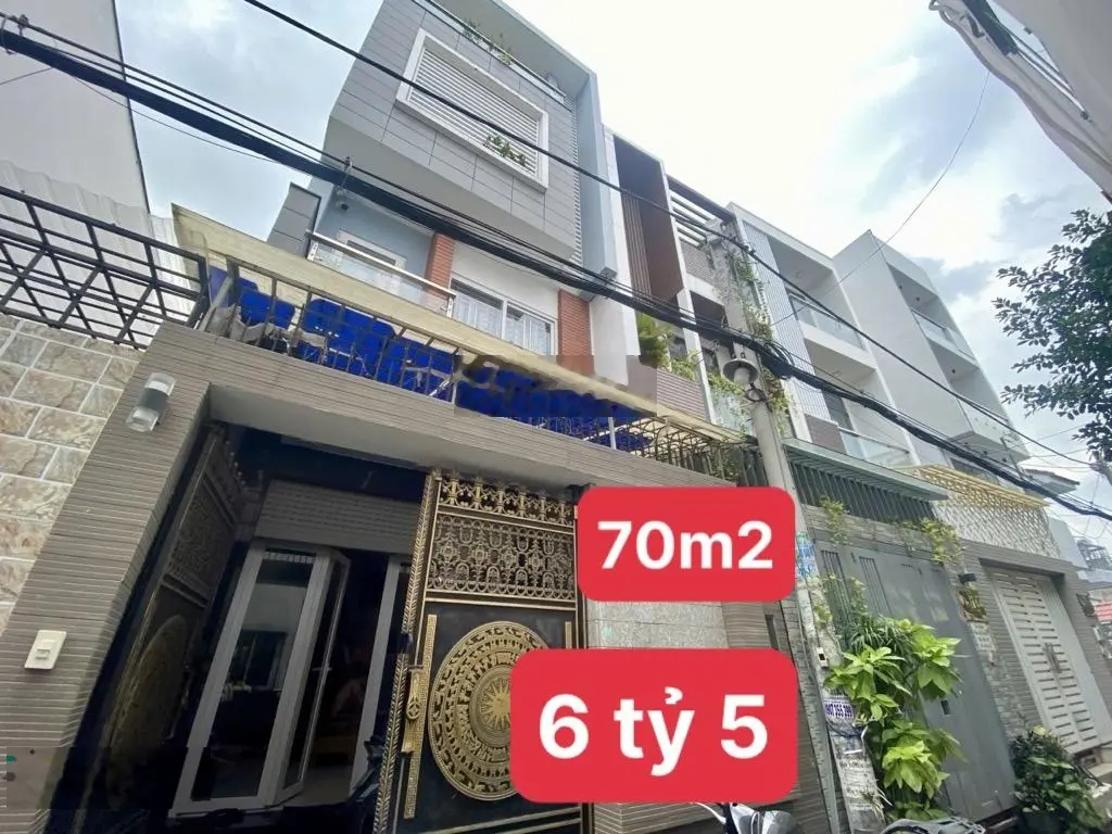 Chỉ Với 6 Tỷ 5 Có Nhà 70m2 Ngay Tân Sơn Nhì - Hẻm Xe Hơi 4 Chỗ - Nhà 4 Tầng Nở Hậu - 6 Phòng Ngủ