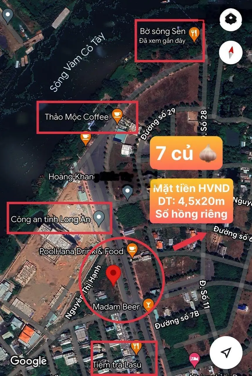 Nền đất giá tốt mặt tiền Hùng Vương nối dài Phường 6 Tân An Long An