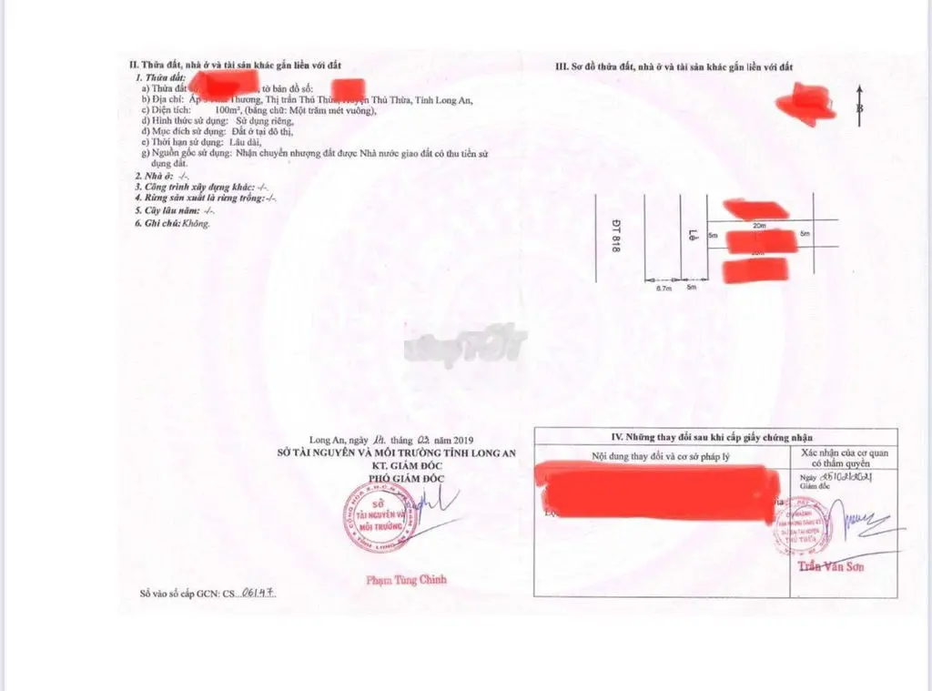 CHÍNH CHỦ muốn bán Lô Đất Mặt Tiền DT 818 - Đô Thị Thủ Thừa 3ty298