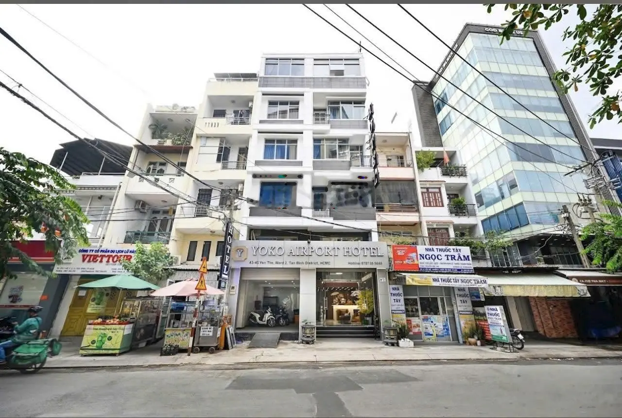 Bán nhà mặt tiền Yên Thế P.2 Tân Bình, 8x20m, vuông vức, hầm 6 tầng, cho thuê 100tr, giá 45 tỷ