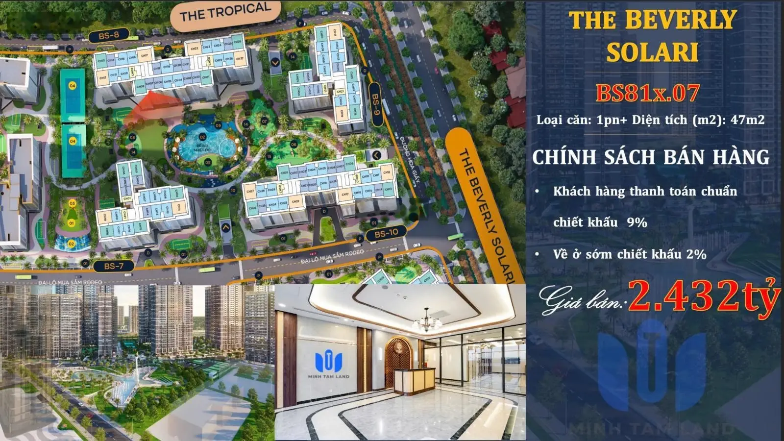 Sót lại căn ký trực tiếp với CĐT, căn 1PN + duy nhất hướng Đông Nam mát mẻ view cực đẹp