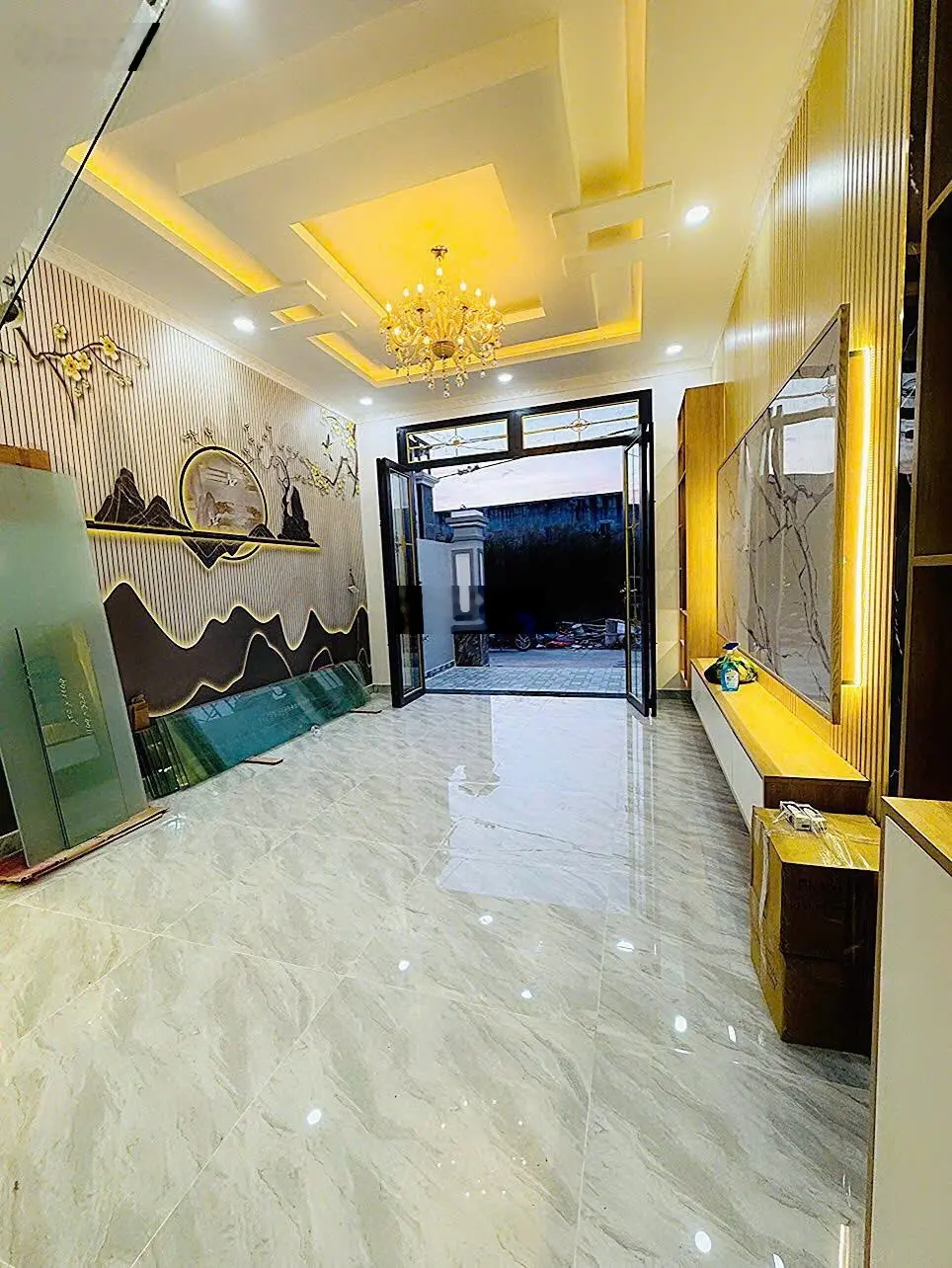 2,5 tỷ- Siêu Phẩm Nhà Quốc lộ 50, Kim Điền, Thị trấn Cần Giuộc, Tỉnh Long An. Thiết kế Sang Trọng
