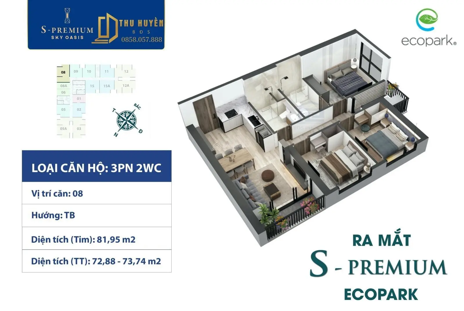 Sky Oasis Ecopark: Bán nhanh căn 3PN - đủ đồ - tầng cao vừa - toà S - Premium xịn sò - sẵn sổ!