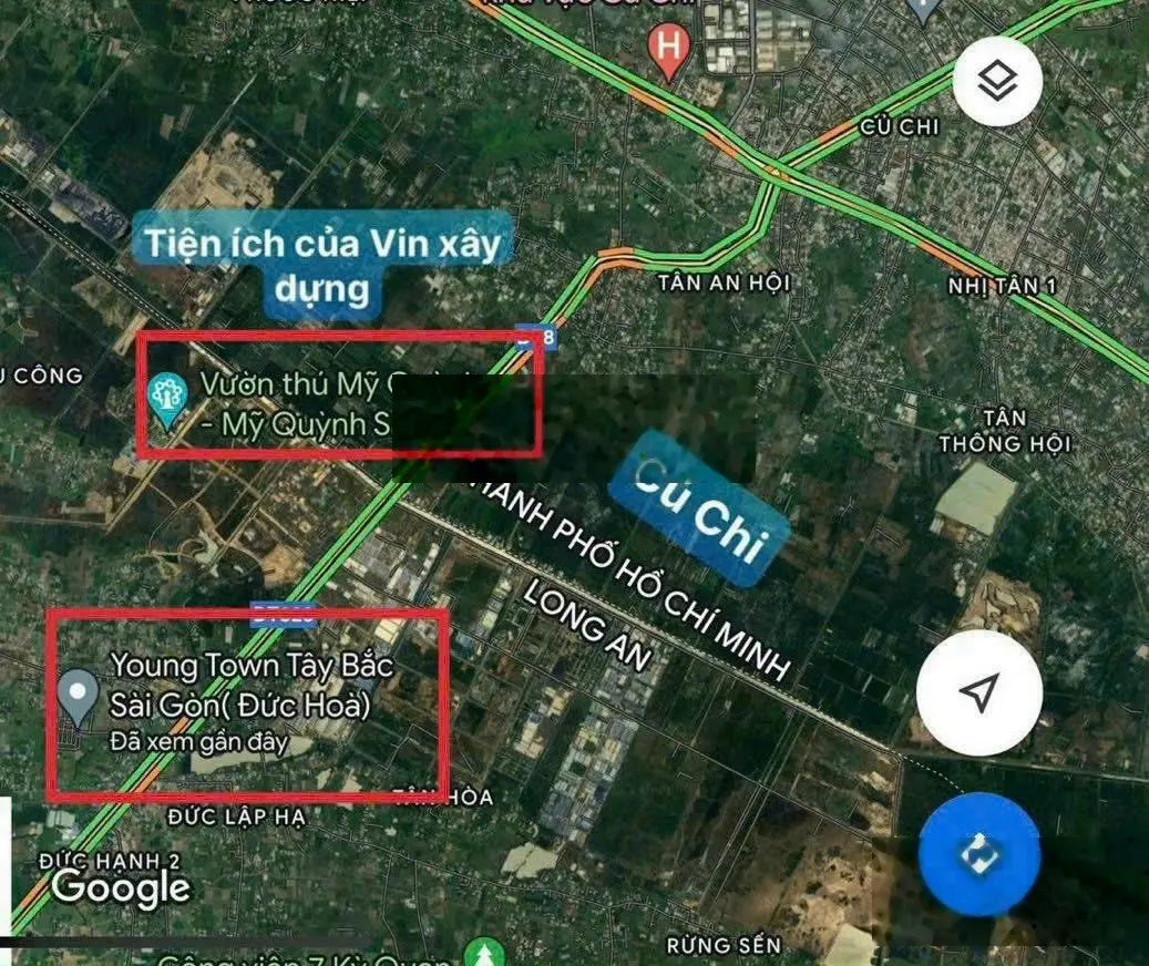 Hàng ngộp! Khách kẹt TC gửi bán gấp. Giá 1tỷ100/nền, DT=80m2, SHR, cạnh quỹ đất Vingroup Đức Hòa