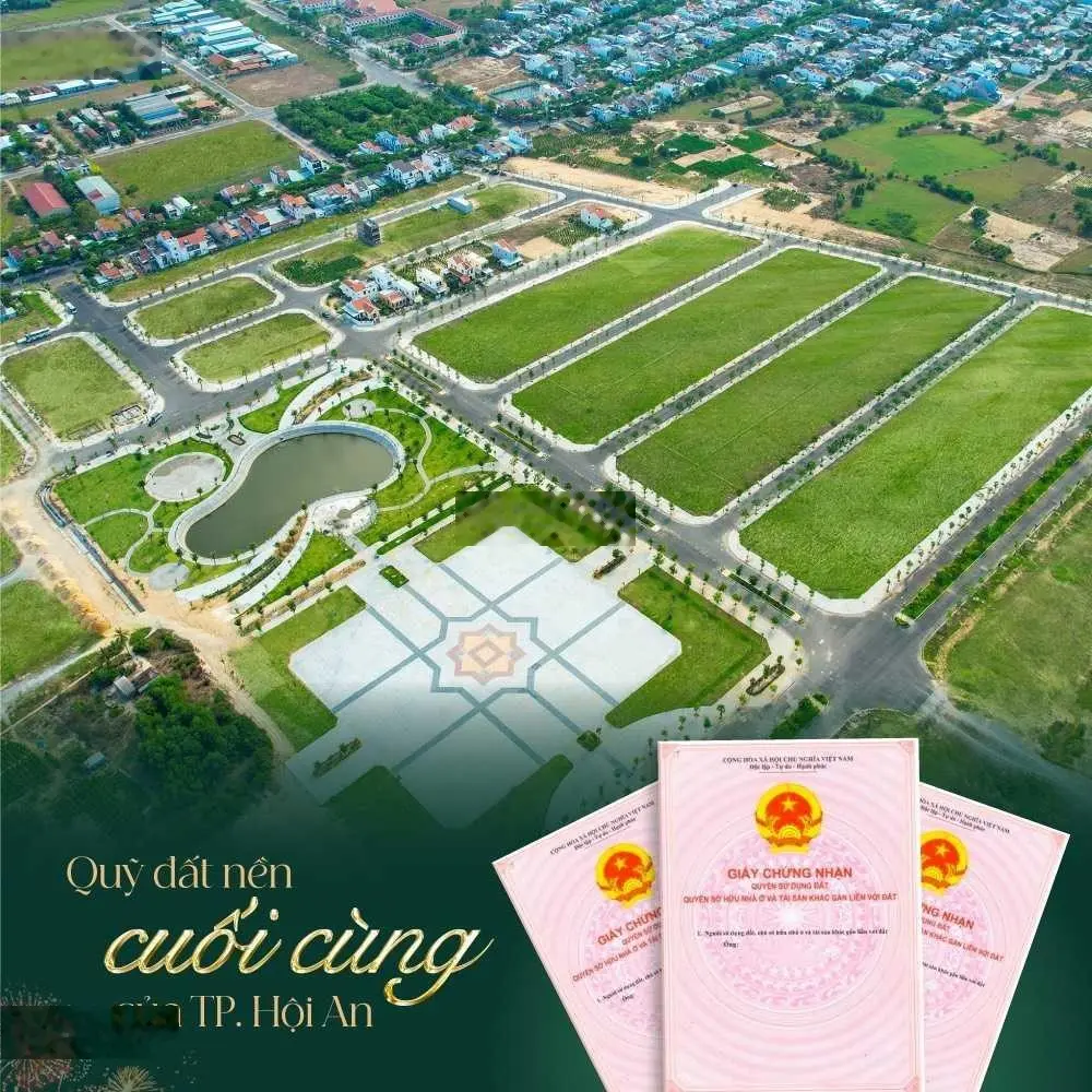 Chỉ 1,2 tỷ sỡ hữu ngay nền đất villa 175m2 ngay trung tâm phố cổ Hội An, sẵn sổ công chứng ngay