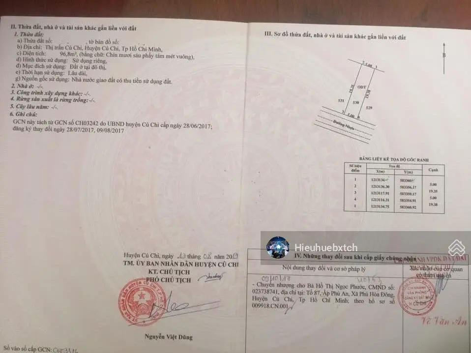 Chủ cắt lỗ ra nhanh lô đất 96m2 đường Nguyễn Văn Khạ, thị trấn Củ Chi, sổ hồng riêng, Giá 1.1 tỷ