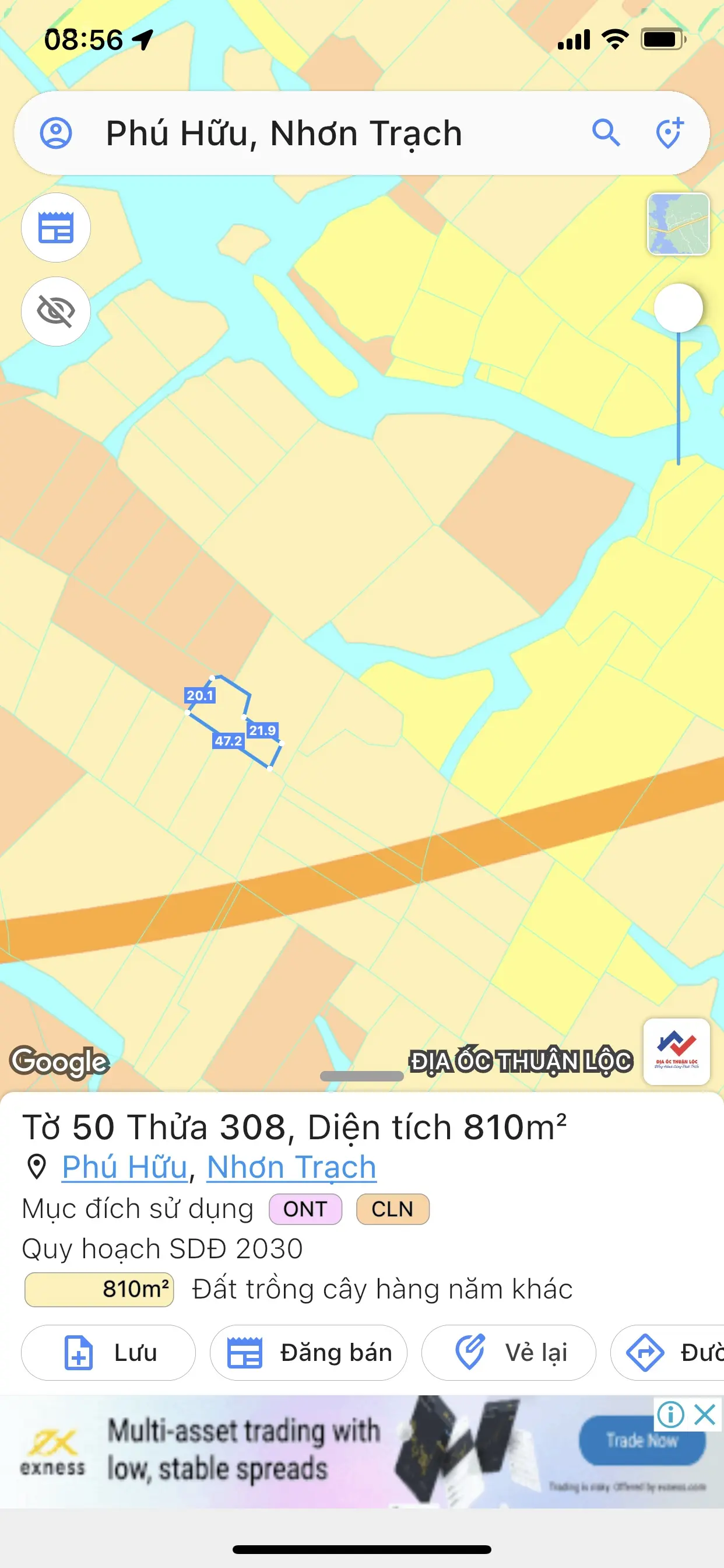 Bán 3.753m có 300m thổ giá trọn 10 tỷ vị trí ngay kdc thành hoà X Phú Hữu Nhơn Trạch Đồng Nai