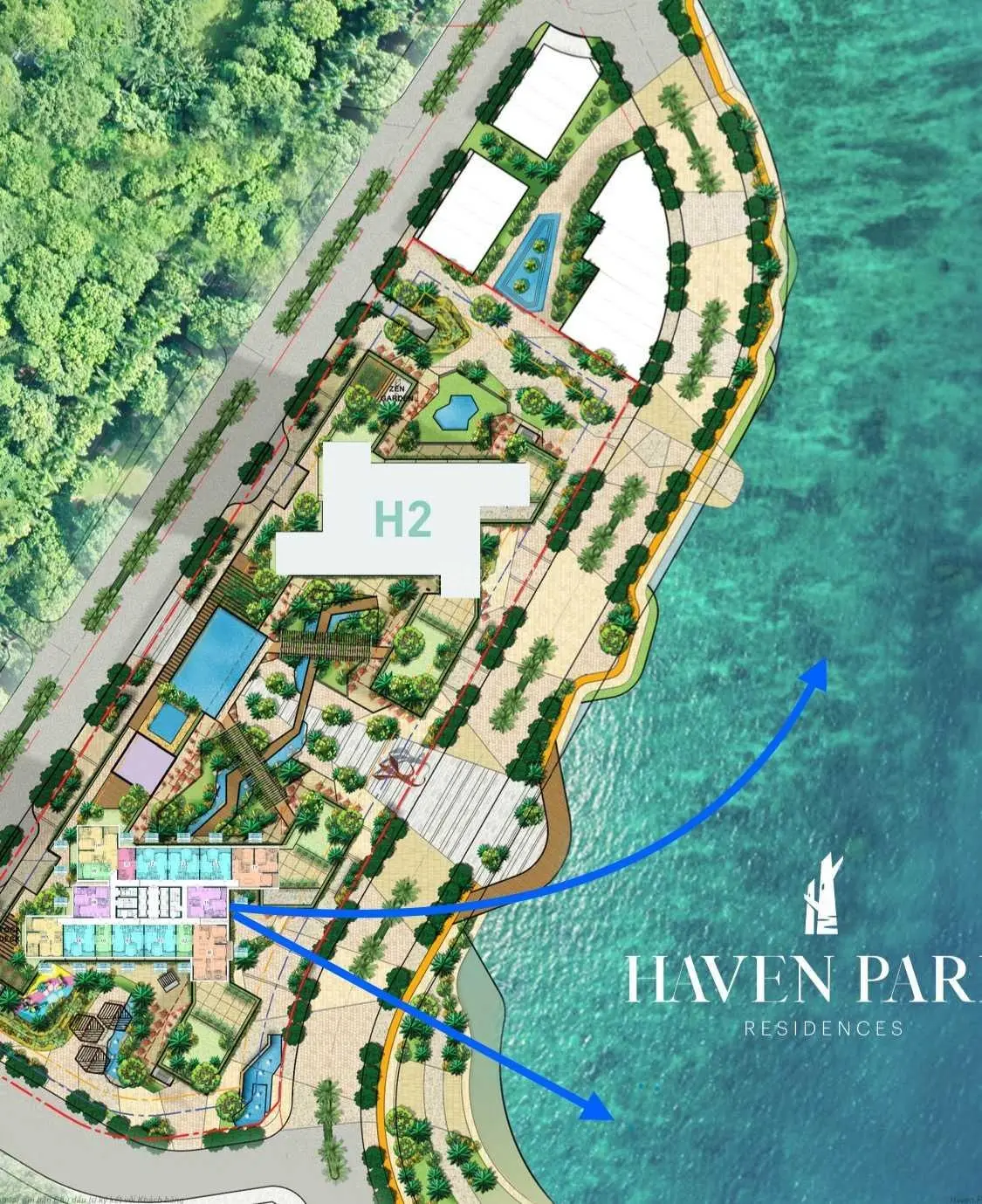 Bán 2PN2WC view BT đảo, diện tích to 68m2, full đồ mới, Haven Park. Bán 3.7tỷ có TL. LH 0337 259 ***