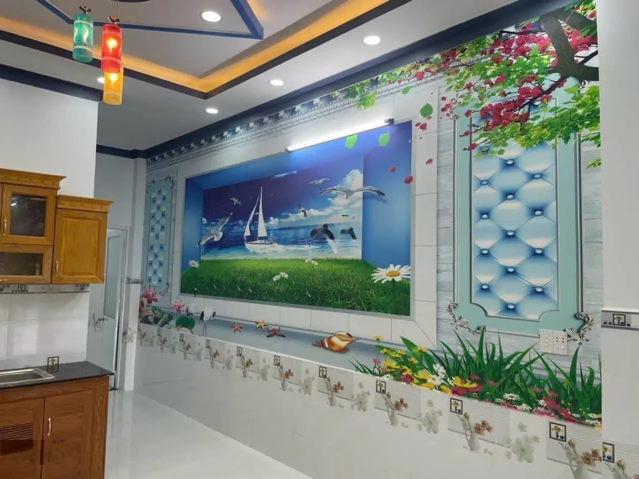 Ngộp. Nhà lầu nóc Thái, đường xe hơi, 4x25 thổ, kv4 thị trấn Đức Hòa, 2tỷ150tr