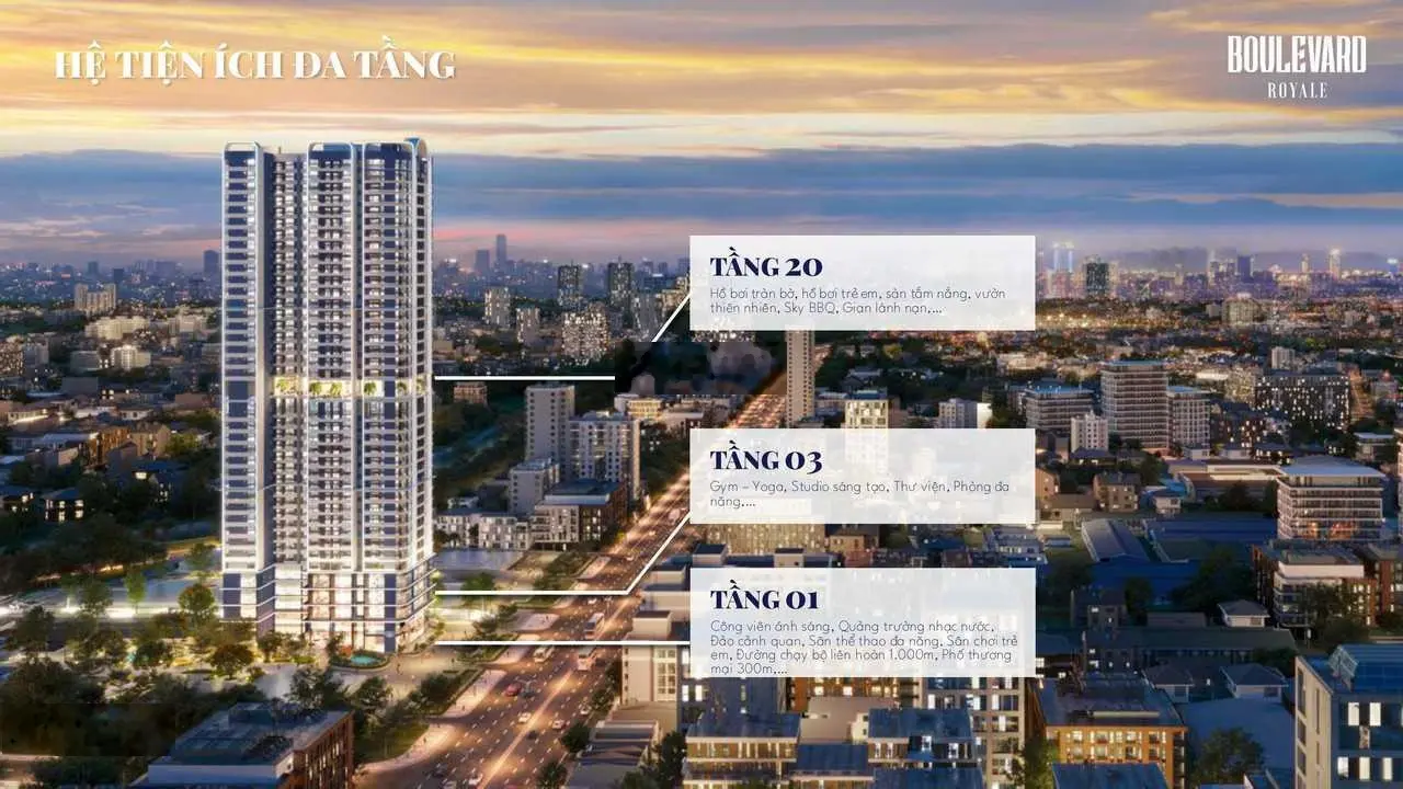 Bán căn hộ Boulevard Royale hỉ với 39,9 tr/m2 sở hữu ngay căn hộ trung tâm phố Bình Dương