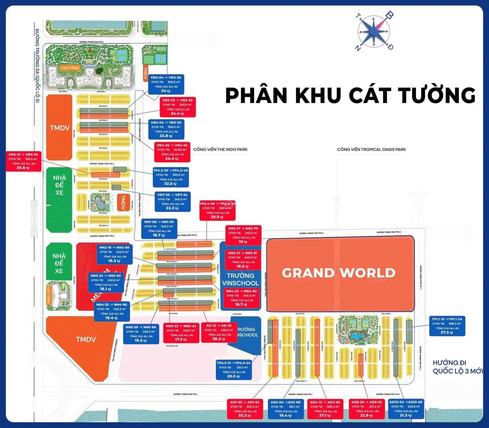 Tổng hợp biệt thự, liền kề-shophouse đẹp nhất tại Vinhomes Cổ Loa. DT 63m-80m-120m. LH 0931 368 ***