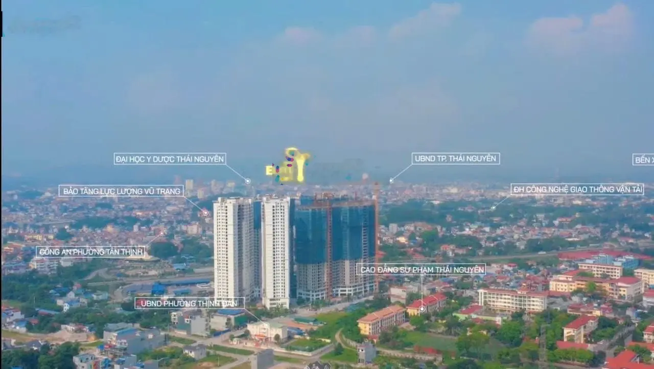 Chỉ với 874 tr sở hưu căn hộ 2PN, 66m2 full nội thất ngay trung tâm TP Thái Nguyên