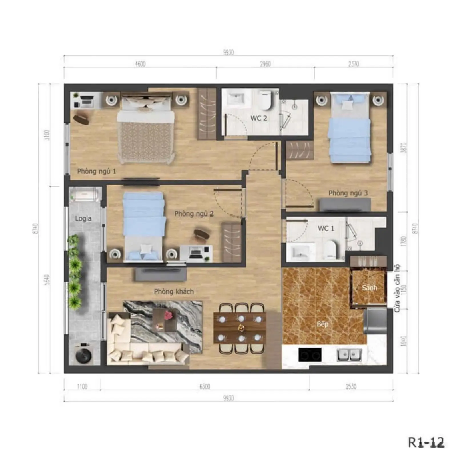 Căn hộ 3PN + 2 WC tại Florence Mỹ Đình, 80.8m2 - hàng hiếm uy tín. LH 0357 536 ***