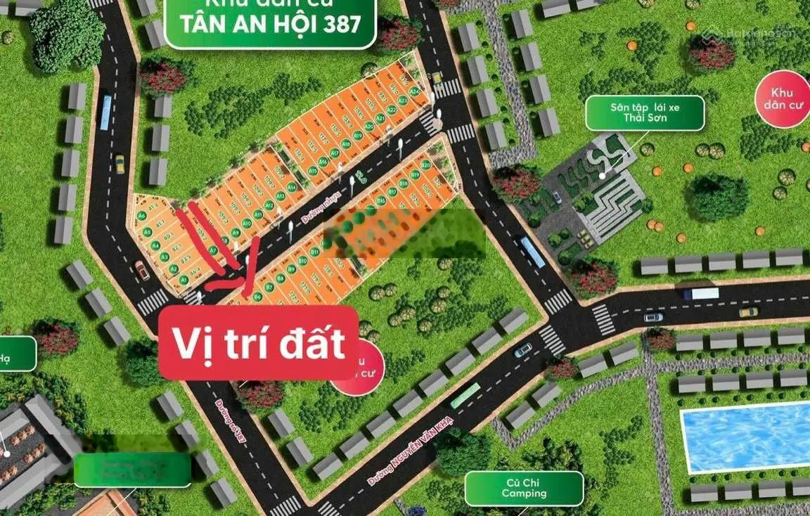 Bán đất 1,7 tỷ, diện tích 109,2m2 tại Nguyễn Văn Khạ, Xã Tân An Hội, tiện ích đầy đủ
