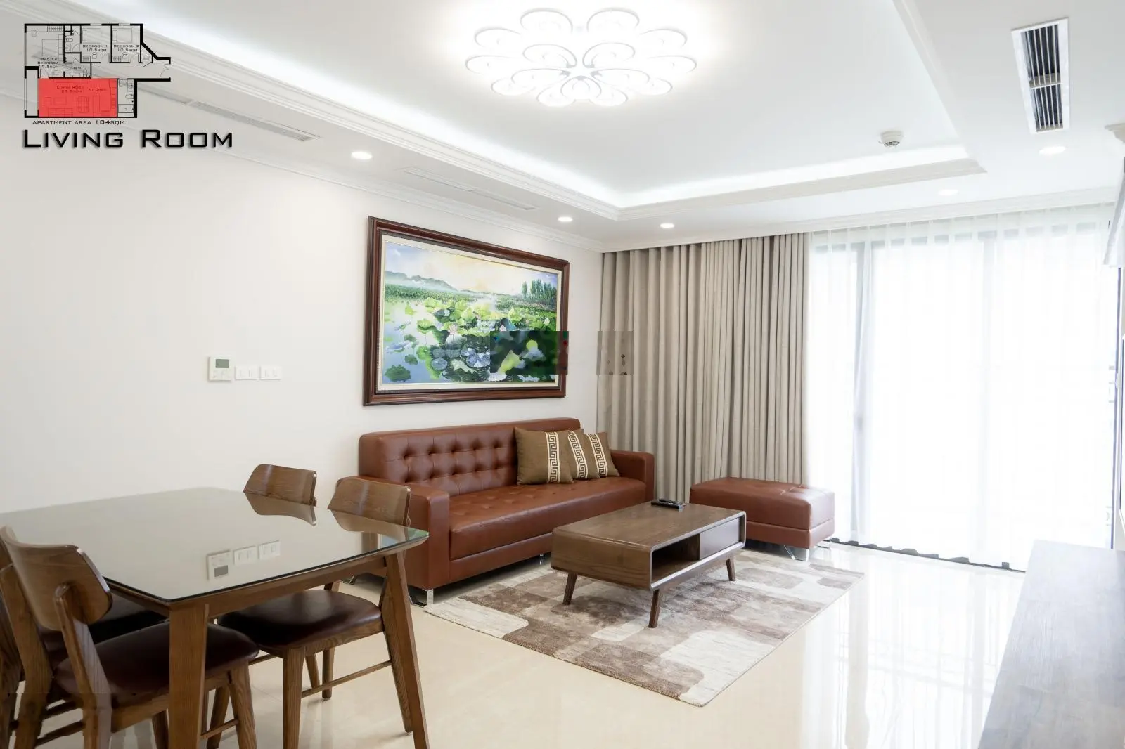 Tốp 1 căn diện tích 111m2 gồm 3 ngủ đẹp nhất tòa D'Le Roi Soleil số 2 Đặng Thai Mai