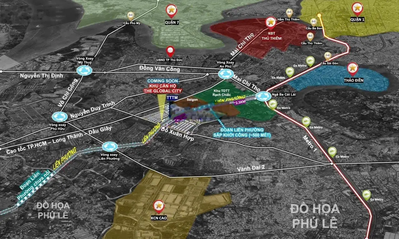 Bán gấp đất nền sổ đỏ dự án kdc nam long tại đường đỗ xuân hợp cạnh the global city