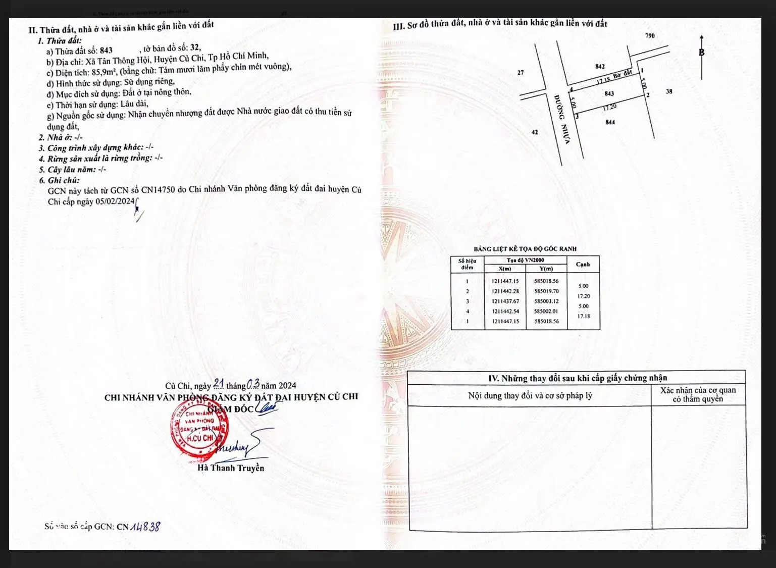 Ngân hàng thanh lý lô đất mặt tiền đường số 5 ngay chợ Tân Thông Hội 86m2 giá 1tỷ890 Sổ hồng riêng