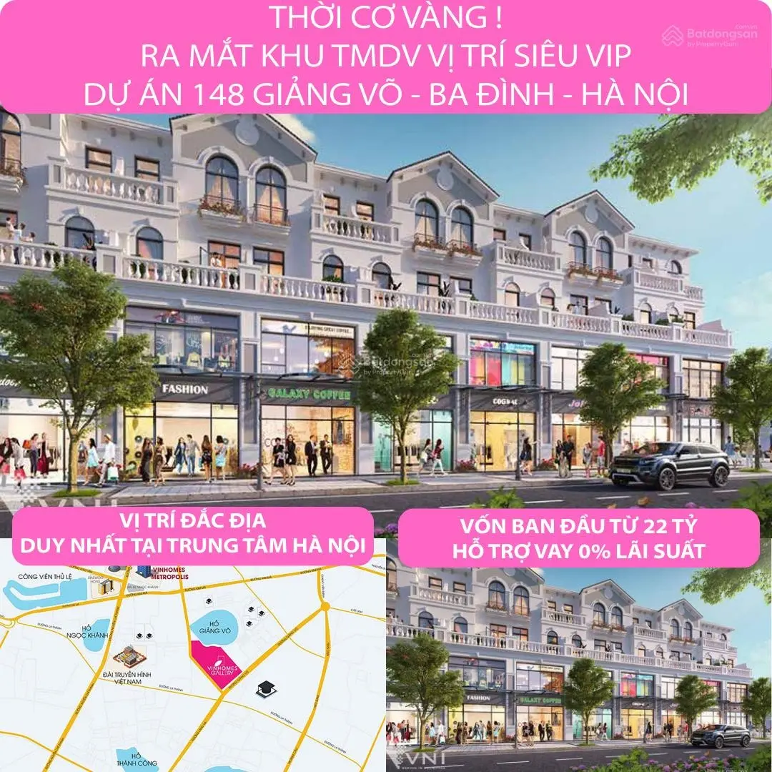 Hàng ngoại giao Vinhomes Giảng Võ duy nhất 2 căn mặt đường giảng võ nhỉnh 60 tỷ - 0828090989