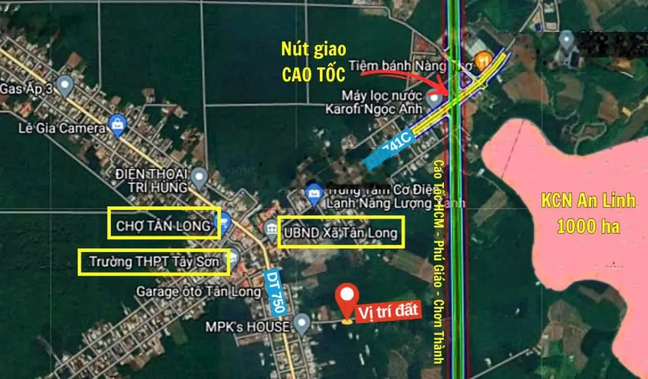 Tổng 254m2, 100m2 TC, mặt tiền đường nhựa 10m, giá 590tr. LH 0962029017