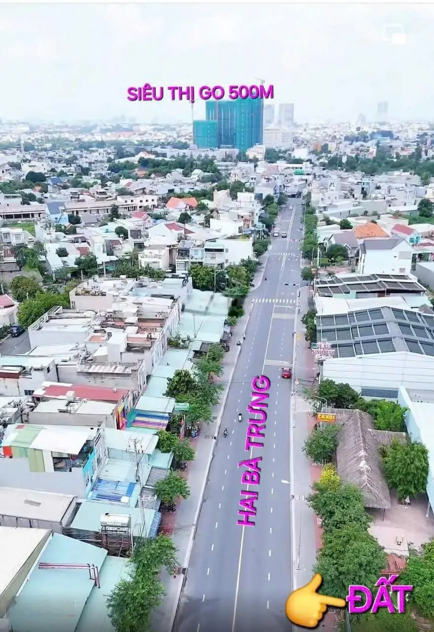 Siêu phẩm nhà mặt tiền kinh doanh sầm uất đường hai bà trưng, đông hòa, dĩ an. kế làng đại học