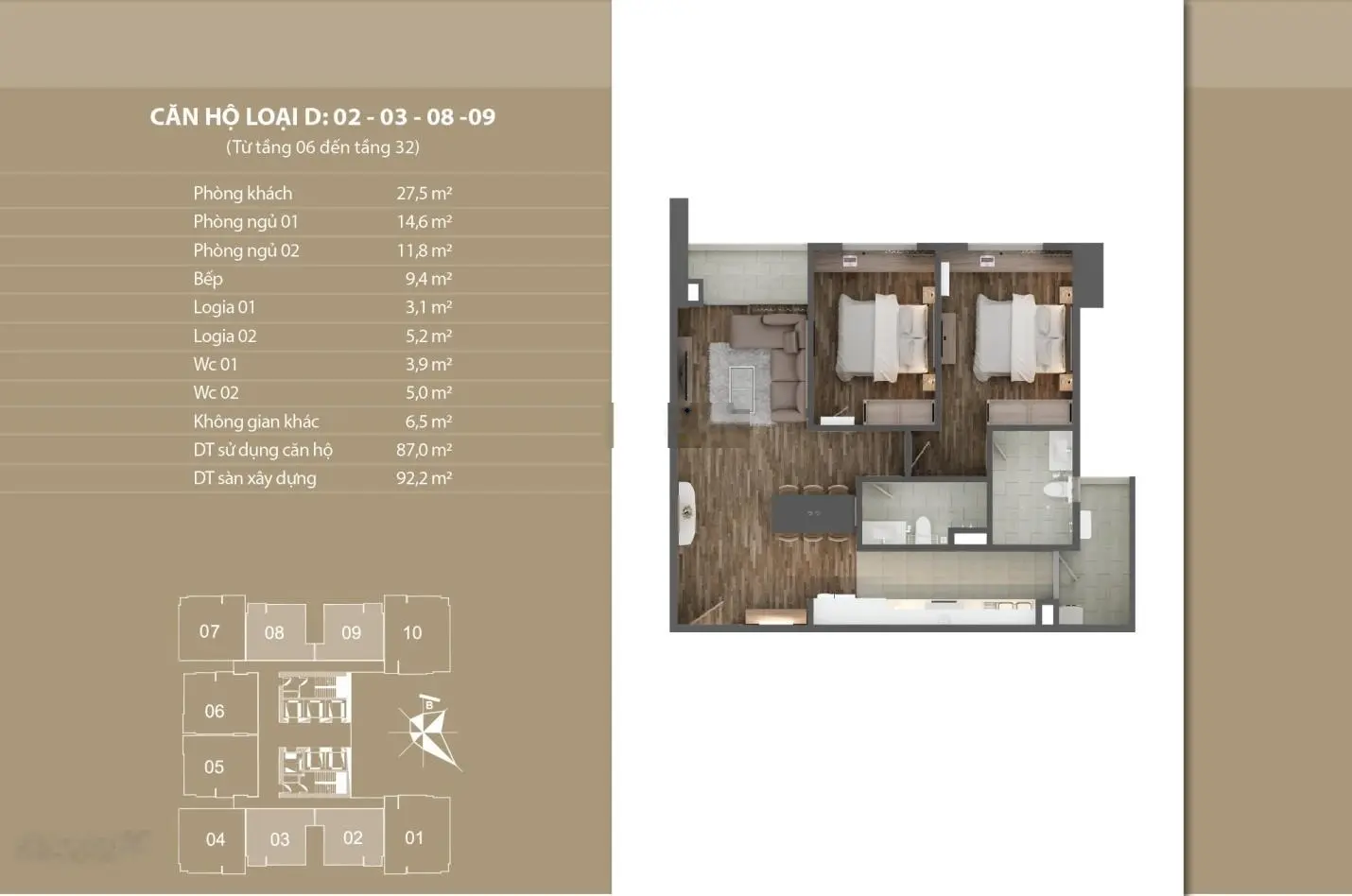 Chính chủ gửi bán căn hộ 87m2 Phú Mỹ Complex - Taseco,2PN, Full nội thất,sẵn sổ lâu dài