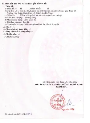 Bán đất biệt thự đường Thanh Lương 17 (Đông Nam, 250m2) - Hoà Xuân, Cẩm Lệ