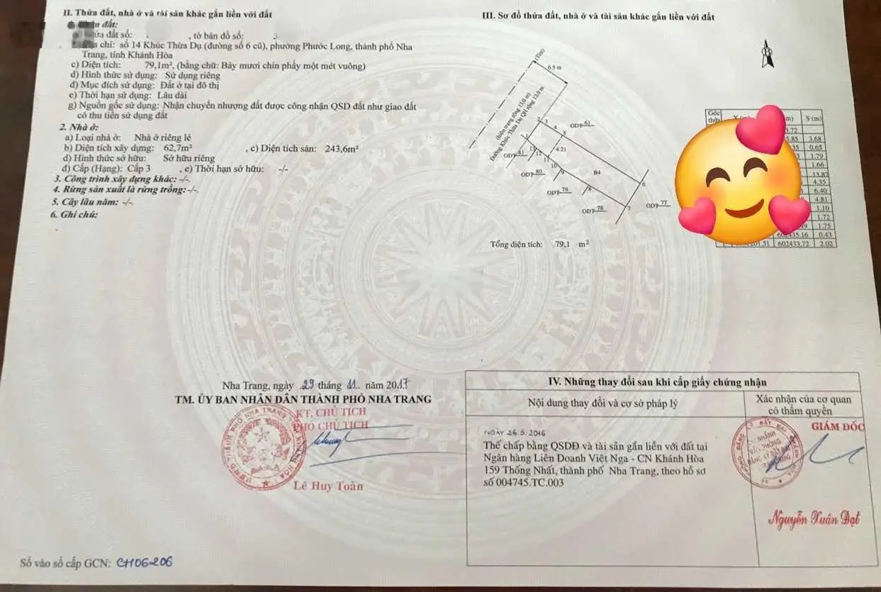 Bán nhà mặt tiền Đường Khúc Thừa Dụ - Phước Long - Gần biển