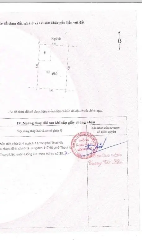 Bán nhà phố Thái Hà, gần ô tô, ngõ thông 4 tầng- 45m2- mặt tiền 5.5m- 8 tỷ 600