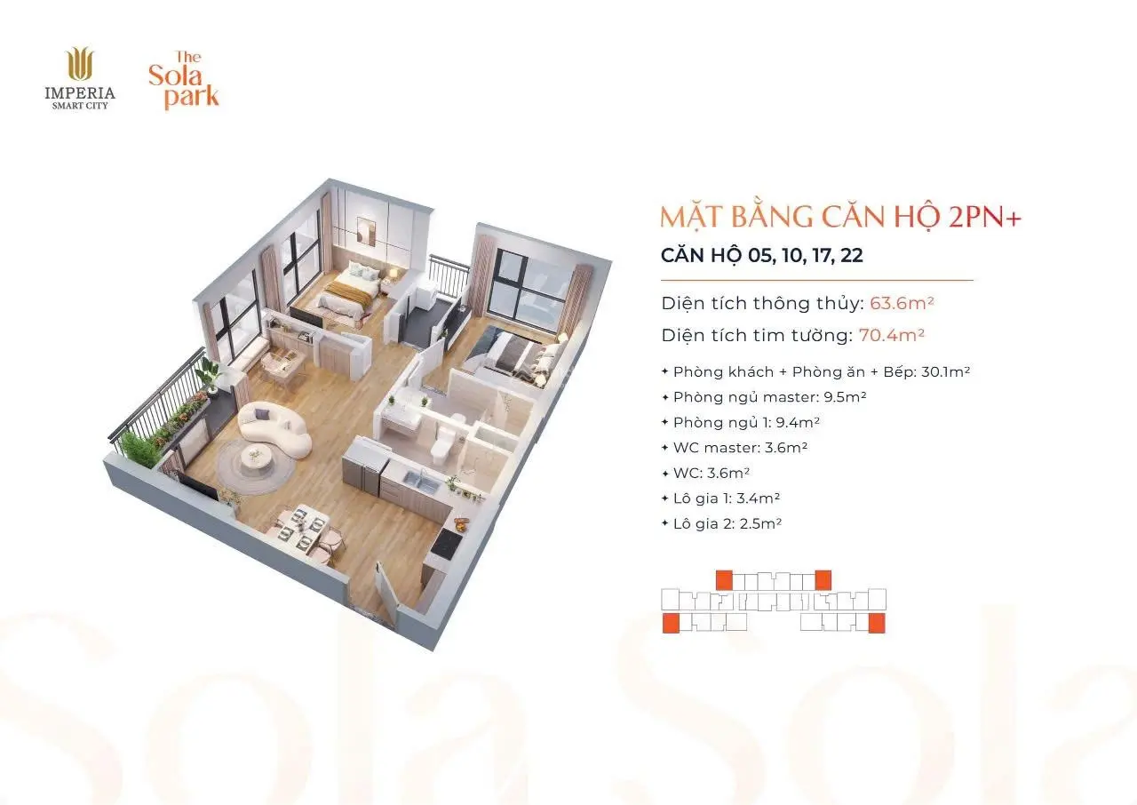 CHÍNH CHỦ CẦN BÁN CĂN GÓC G1-1010 SOLA PARK: 2PN - 2WC THIẾT KẾ LÊN ĐƯỢC 3PN TẠI SOLA PARK