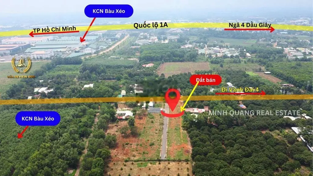Bán đất 108m2 sát KCN Bàu Xéo, liền kề Vành Đai 4, chỉ 970 triệu TL