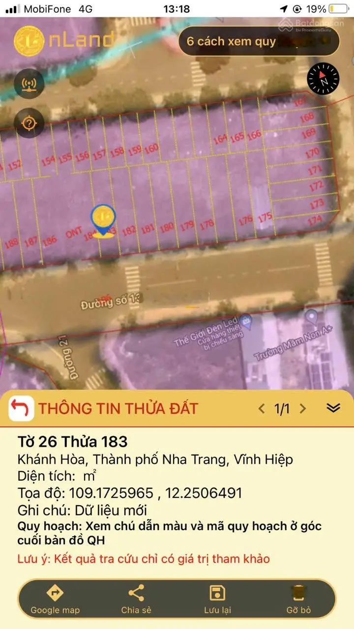 Bán đất tái định cư hà quang - đường 13m- giá chỉ 59tr/m