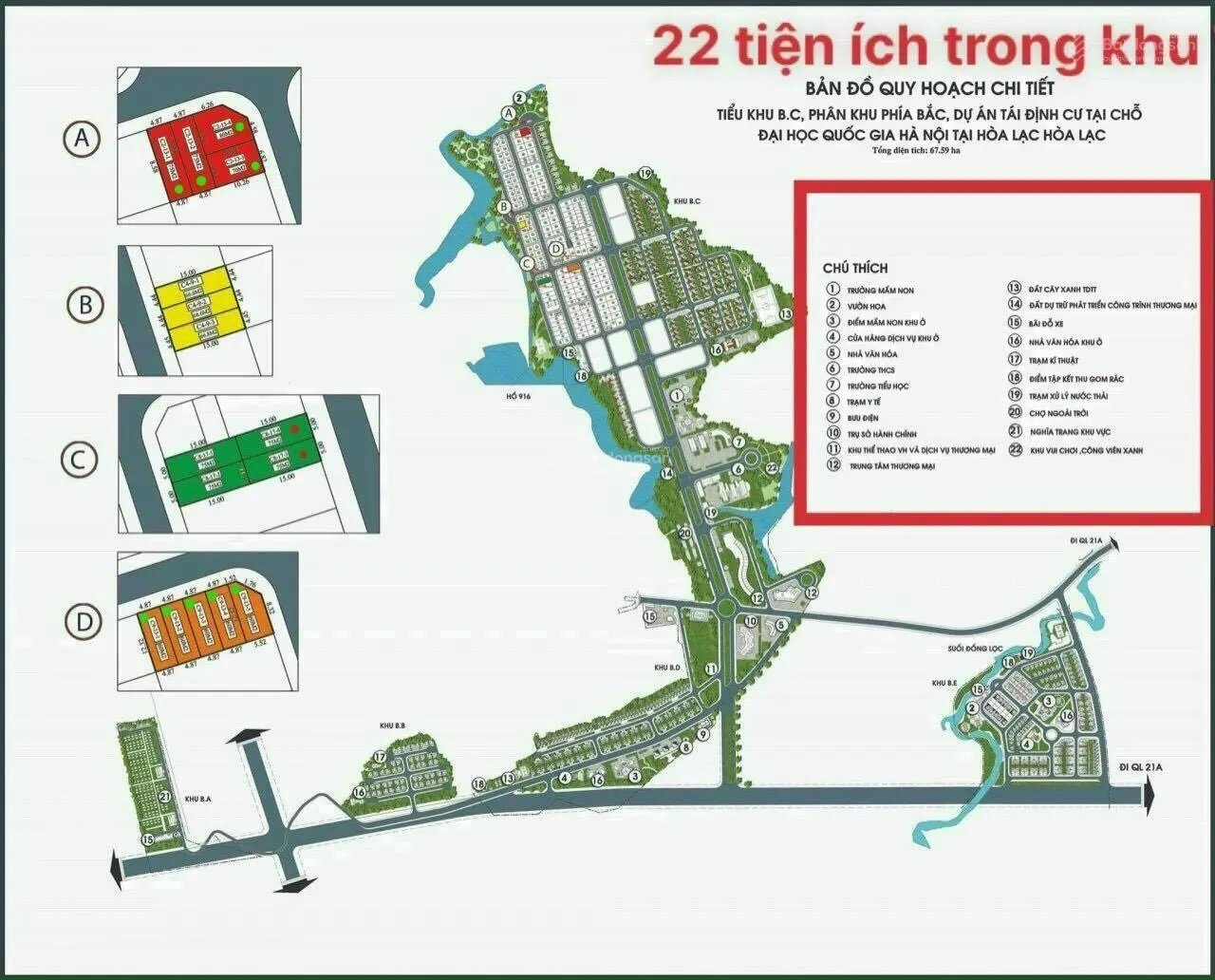 Chính chủ cần bán lô góc 80m2 view hồ tại TĐC Đại Học Quốc Gia Hoà Lạc, Thạch Thất. LH 0969 993 ***