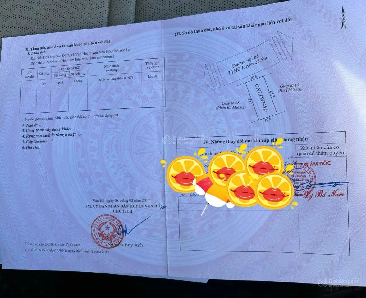 Bán biệt thự trung tâm hành chính huyện Vân Hồ DT 245m2, đường 23,5m, đầy đủ tiện nghi, giá 3,2 tỷ