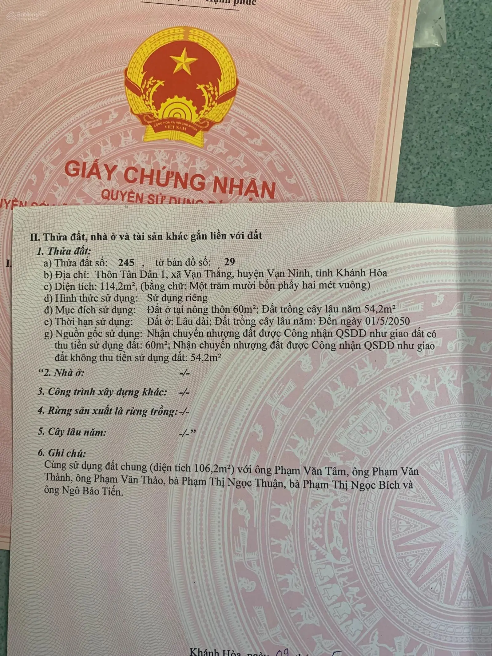 Tân Dân, Vạn Thắng. Gần dự án sân bay Vân Phong