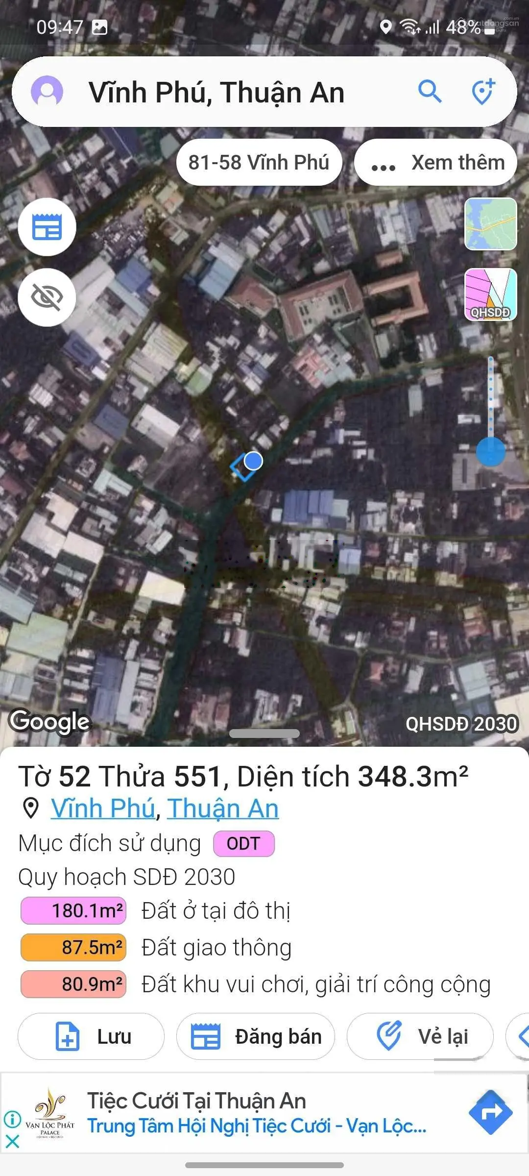 Đất biệt thự 935m2 chỉ 15tr/m2 mặt tiền đường lớn, sát sông sài gòn