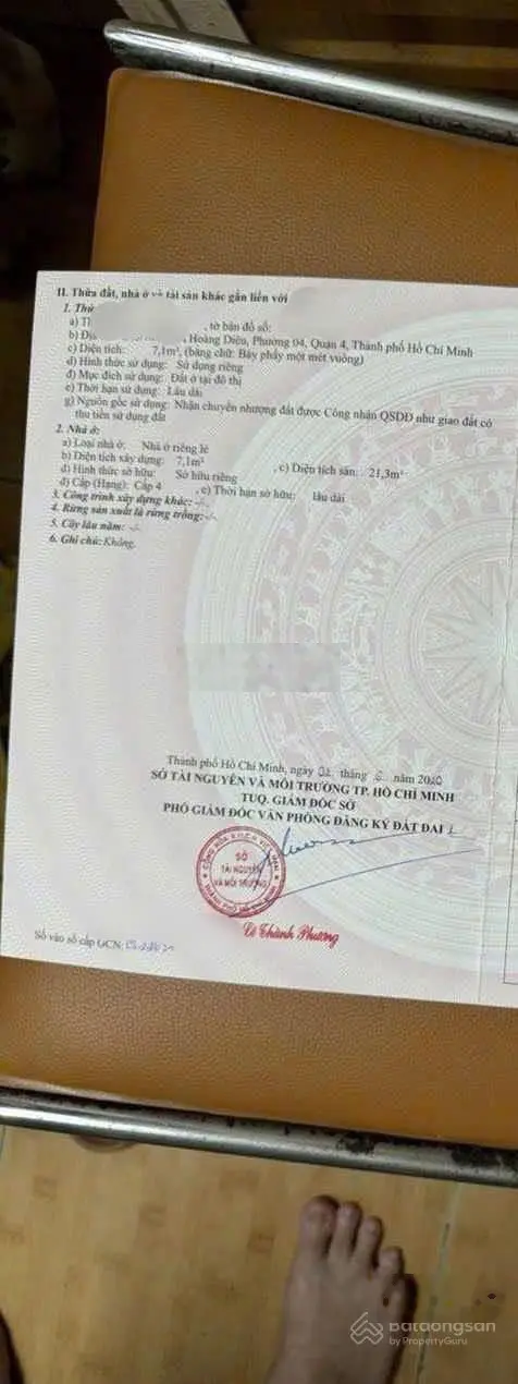 1,28 tỷ- Nhà Hoàng Diệu F4 - Q4 - shr hoàn công đủ gần Chùa Giác Nguyên