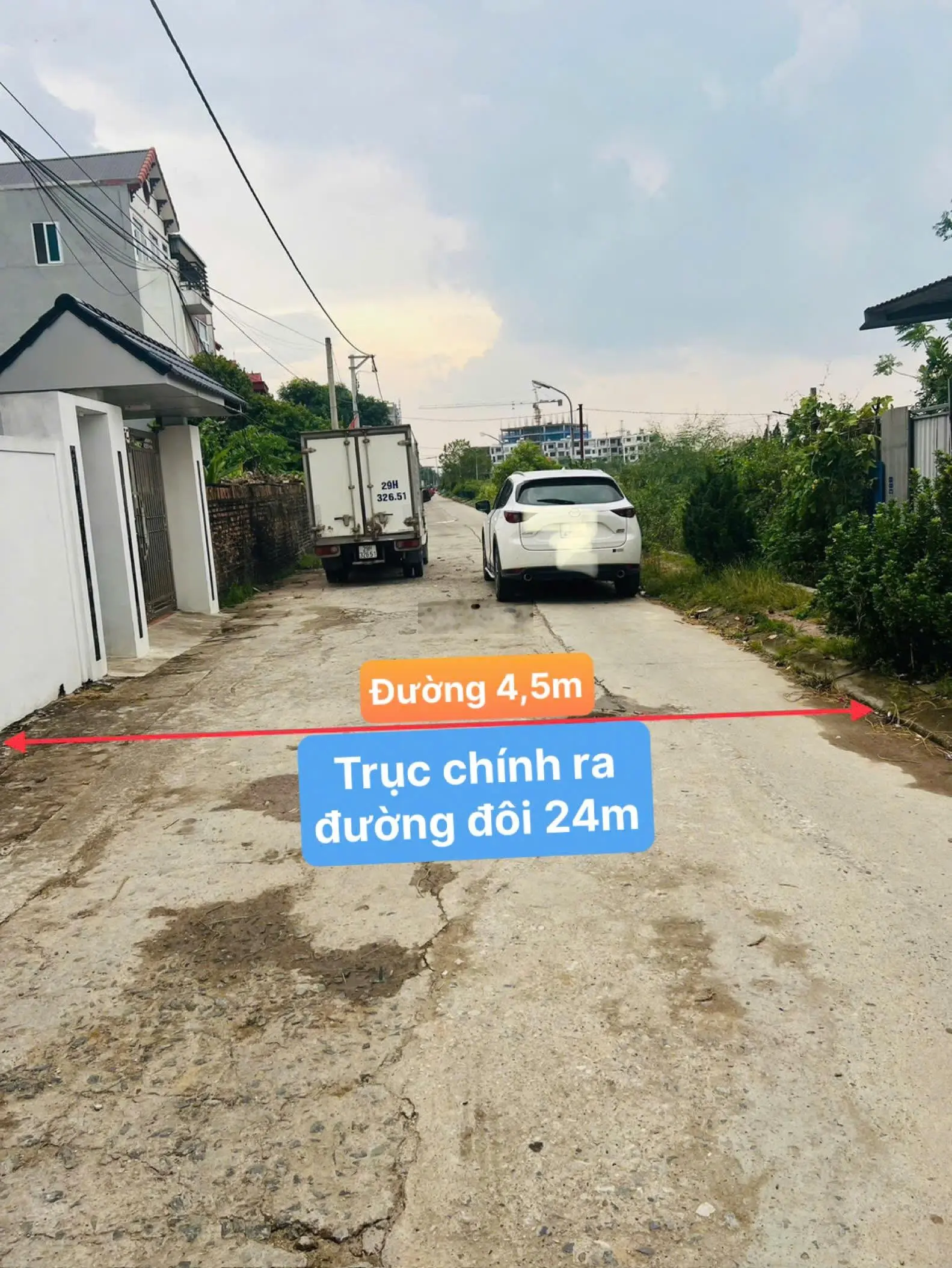 CC Bán đất dân cạnh khu đấu giá Bạch Đa, Kim Hoa, Mê Linh. Giá 32tr/m2 đường 4m mặt tiền rộng 12,6m