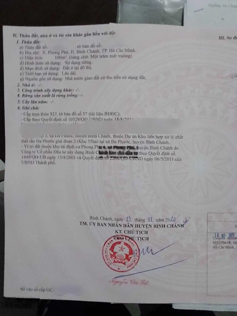 5,5 tỷ - Đất nền mặt tiền đường Số 18, KDC Phong Phú 4, Bình Chánh, 100m2 SHR GPXD: 5 tầng