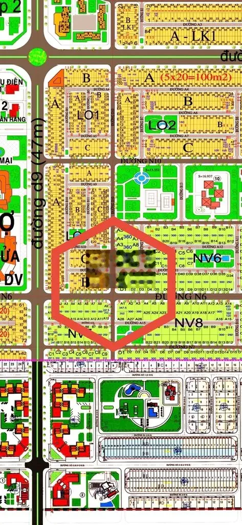 Bán nền nhà vườn dự án Hud 360m2 - 18m x 20m hàng hiếm
