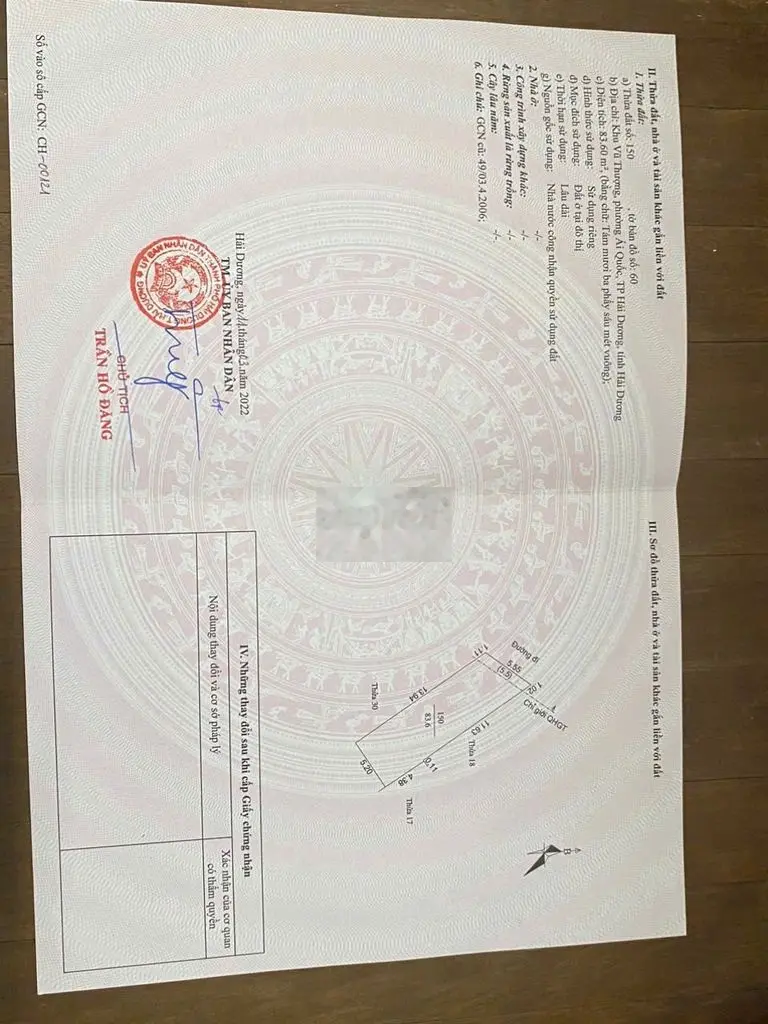 Bán đất thổ cư - dòng tiền đầu tư - 1.x tỷ