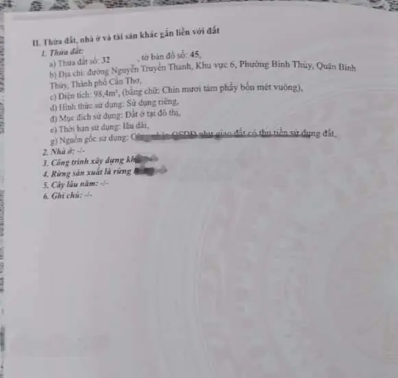 Nền góc 3 mặt tiền đường Nguyễn Truyền Thanh