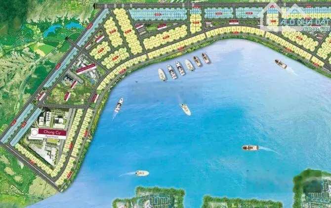 Bán đất BT - KĐT Ven Sông Tắc - Nha Trang - View Sông - Nhìn sang trung tâm hành chính tỉnh mới